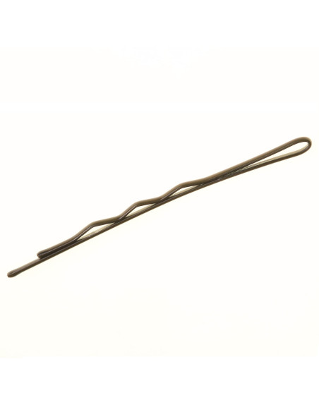 Hårspænder, bølgede, 6 cm, brune, 12 stk.