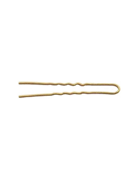 Hårnåle, bølgede, 75 mm, guld, 20 stk.