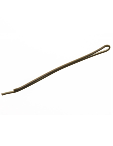 Hårspænder, glatte, 6 cm, brune, 12 stk.