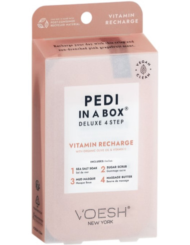 VOESH - PEDI IN A BOX 4 Step Deluxe - Vitamin Recharge Set