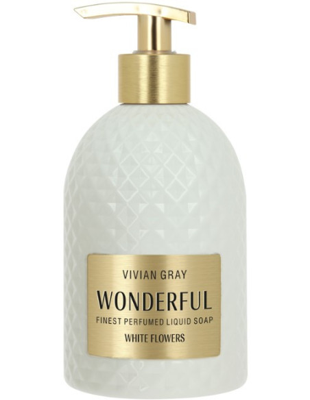Ædelstenscremesæbe Wonderful White Flowers 500ml