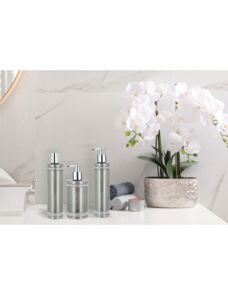 Crystals SET sæbe, cremet + håndlotion, hvid 2*250ml