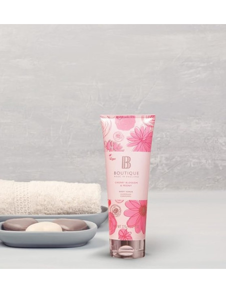 BOUTIQUE VEGAN Bodyscrub Kirsebærblomst/Pæon 225g