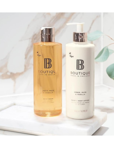 BOUTIQUE VEGAN Kropssæbe Rav/Moskus/Vanilje 500ml