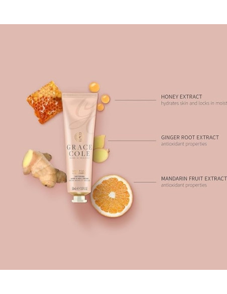 GRACE COLE Hånd- og neglecreme (Ginger Lily/Mandarin) 30ml