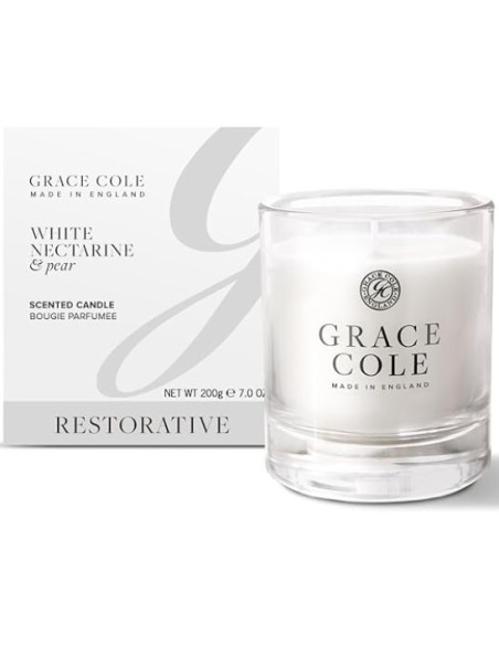 GRACE COLE Duftlys (Hvid Nektarin/Pære) 200g
