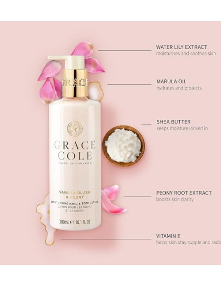 GRACE COLE Håndlotion (Pink Vanilla/Peony) 300ml