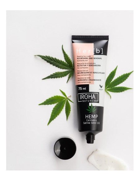 IROHA NATURE HER[B] Nærende-genopbyggende natmaske med hampolie 75ml