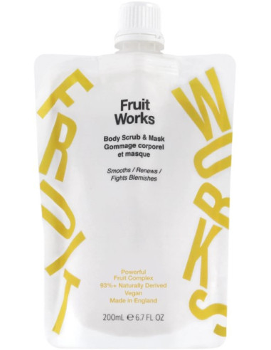 FRUIT WORKS Bodyscrub og -maske 200 ml