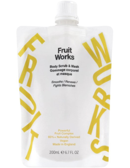 FRUIT WORKS Bodyscrub og -maske 200 ml