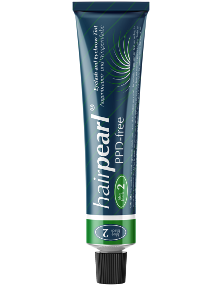 Hairpearl øjenvippe- og øjenbrynsfarve, PPD-fri, nr. 2 – blå-sort 20 ml
