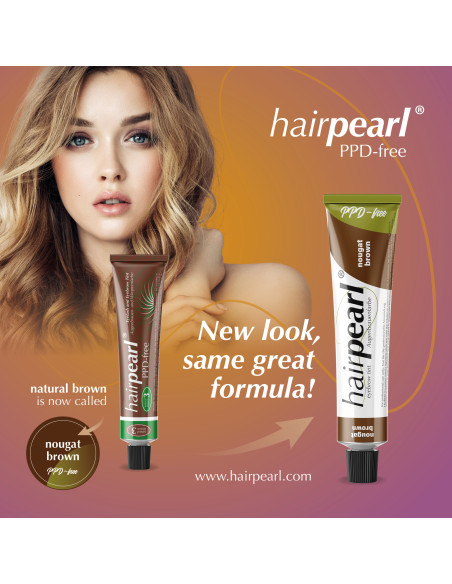 Hairpearl øjenvippe- og øjenbrynsfarve, PPD-fri, nr. 3 – naturlig brun 20 ml