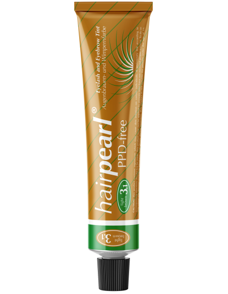 Hairpearl øjenvippe- og øjenbrynsfarve, PPD-fri, nr. 3.1 – lysebrun 20 ml