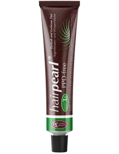 Hairpearl øjenvippe- og øjenbrynsfarve, PPD-fri, nr. 3.3 – chokoladebrun 20 ml