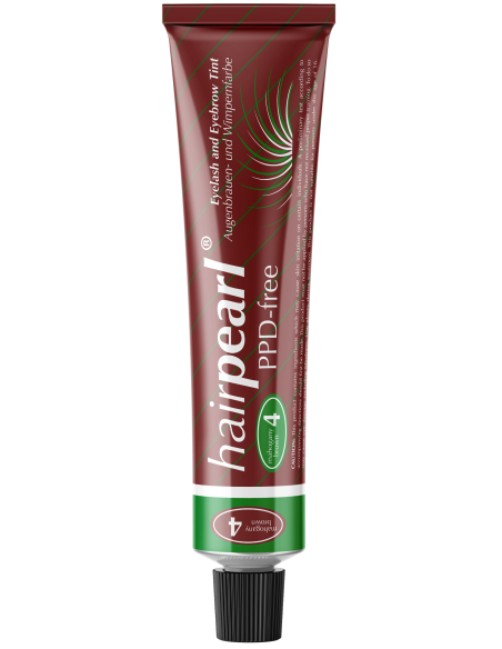 Hairpearl øjenvippe- og øjenbrynsfarve, PPD-fri, nr. 4 – Mahogany Brown 20ml