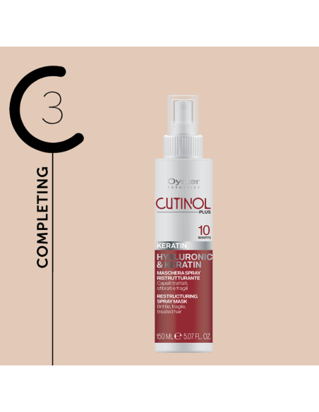 Oyster Cutinol Plus Keratin shampoo til styrkelse af skrøbeligt og skadet hår, 1000 ml