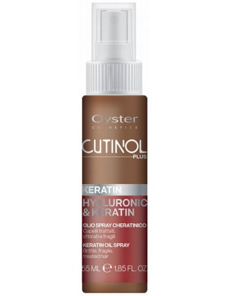 Oyster Cutinol Plus Keratin hårolie til restrukturerende pleje af skrøbeligt hår, 55 ml