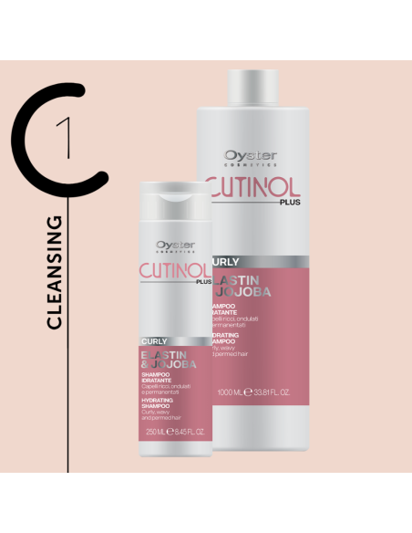 Oyster Cutinol Plus Curly hårmaske til fugt og pleje af krøllet hår, 1000 ml