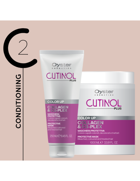 Oyster Cutinol Plus Color Up hårmaske til farvebeskyttelse og intensiv pleje, 1000 ml