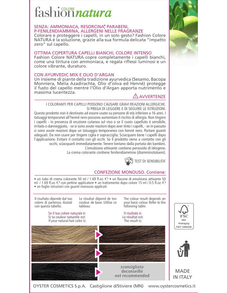 FASHION NATURA hårfarve 7.0, blond 50ml+50ml+15ml