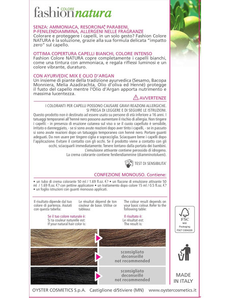 FASHION NATURA hårfarve 8.0, lys blond 50ml+50ml+15ml