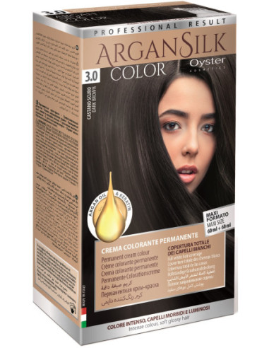 ARGAN SILK Hårfarve 3.0, mørkebrun...