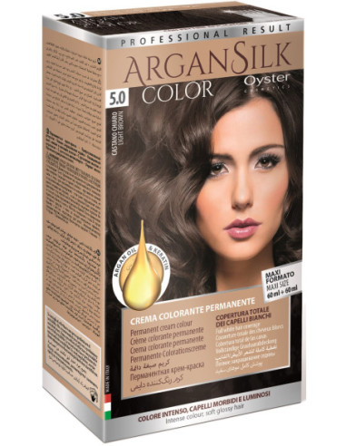 ARGAN SILK Hårfarve 5.0, lysebrun...