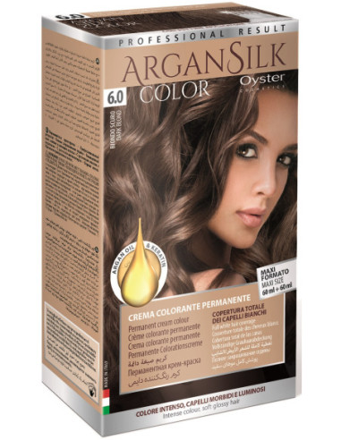 ARGAN SILK Hårfarve 6.0, mørkeblond...