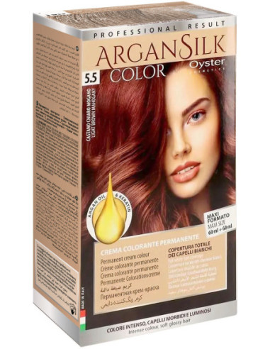 ARGAN SILK Hårfarve 5.5, lys rødbrun...