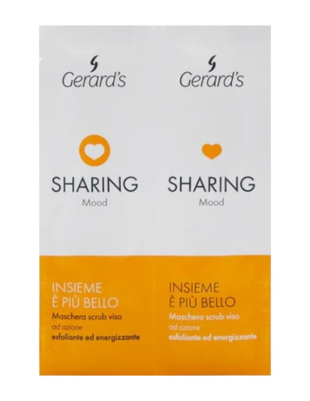 Gerard's SHARING MOOD eksfolierende ansigtsmaske med bambusmikrogranulat og jojobaolie til glattere hud, 6 × (2 × 10 ml)