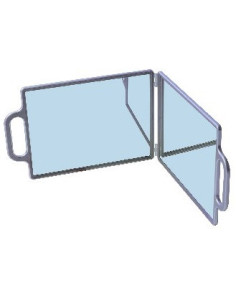 Spejl, dobbeltsidet, sølv,...