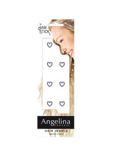 Hårpynt, hjerte D2mm, blå 8...