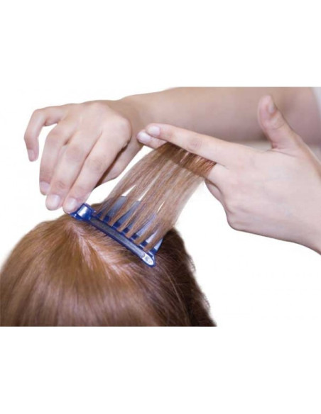 Klips til hårextensions, 5 børstehår, 2 stk.
