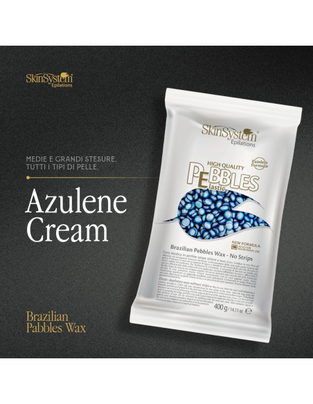 SkinSystem PEBBLES Hårdvarm voks Azulene creme 800g