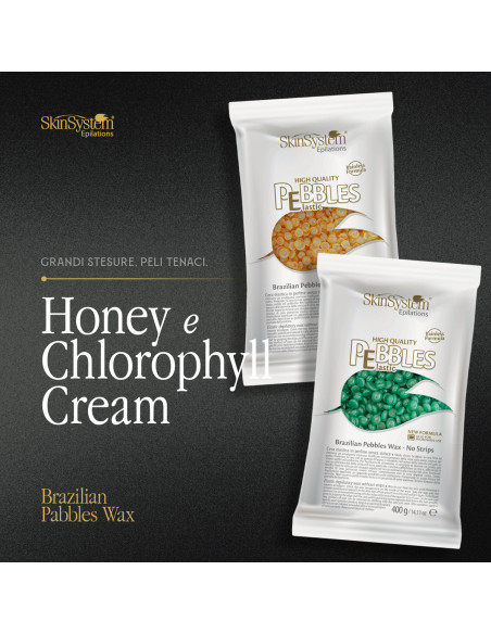 SkinSystem PEBBLES Hård-Hot Voks Klorofyl Creme 800g