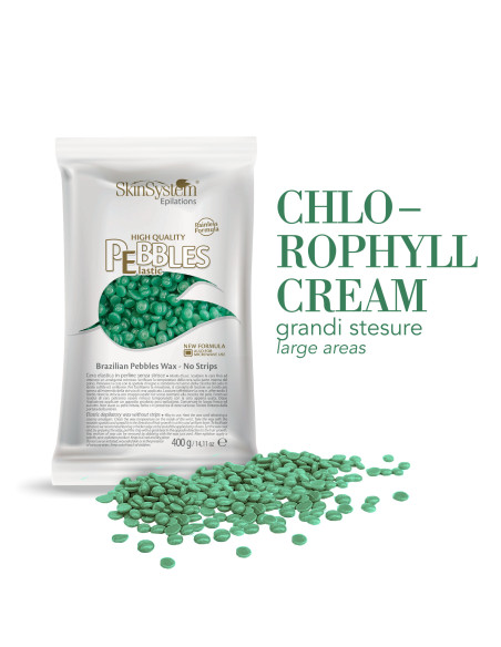 SkinSystem PEBBLES Hård-Hot Voks Klorofyl Creme 800g