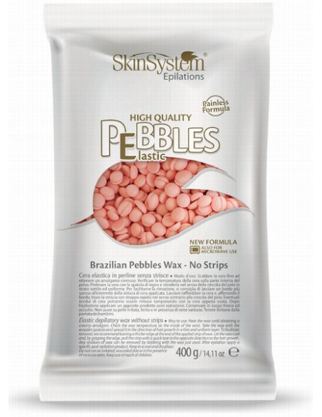 SkinSystem PEBBLES Hårdvarm voks Pink creme 400g