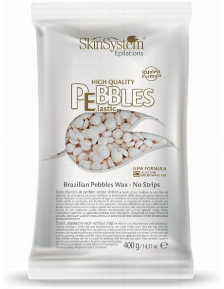 SkinSystem PEBBLES Hårdvarm voks Vaniljecreme 400g