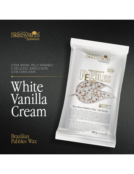 SkinSystem PEBBLES Hårdvarm voks Vaniljecreme 800g