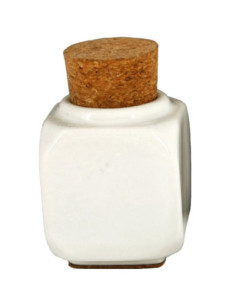 Fad, flaske, porcelæn, hvid