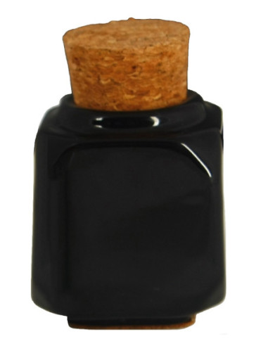 Fad, flaske, porcelæn, sort