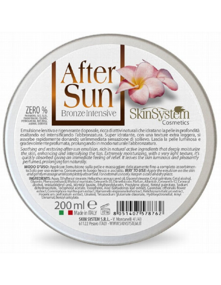 SkinSystem AFTER SUN Aftersun emulsion, for en langvarig bronzebrun kulør 200 ml