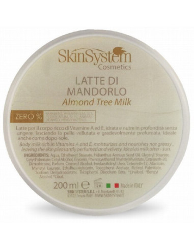 SkinSystem Pieniņš-mandeļu ķermenim, dziļi mitrinošs 200ml