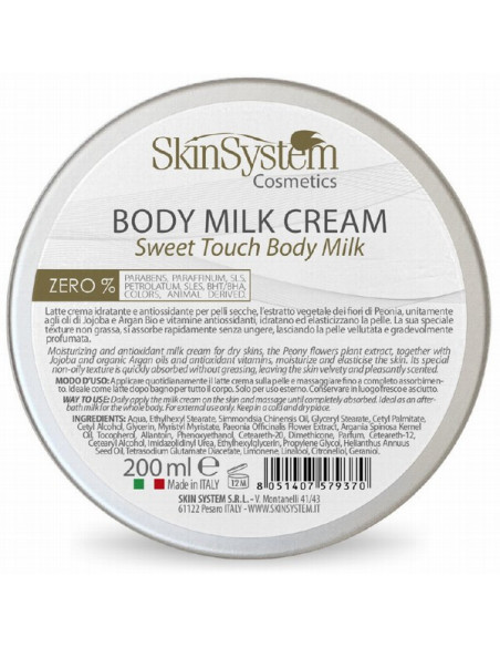 SkinSystem Body Milk (pæon/jojobaolie) 200 ml