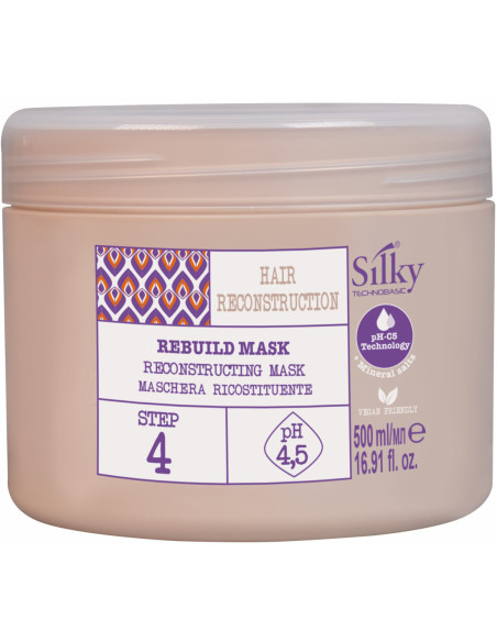 SILKY REBUILD Mask - forsegler neglebåndet, holder fugtgivende og regenererende ingredienser inde Trin 4 500 ml
