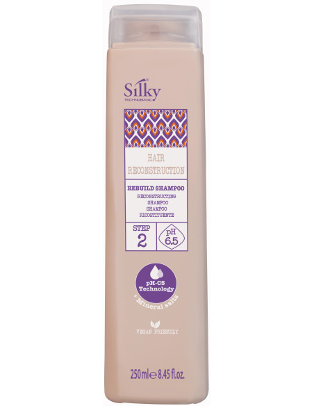 SILKY REBUILD Shampoo til hyppig brug, regenererende Trin 2 250 ml