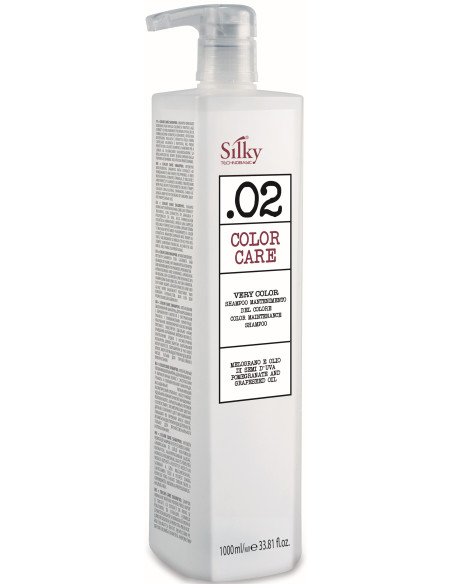 SILKY COLOR CARE Shampoo efter farvning, til farvefiksering, intensivt fugtgivende 1000 ml