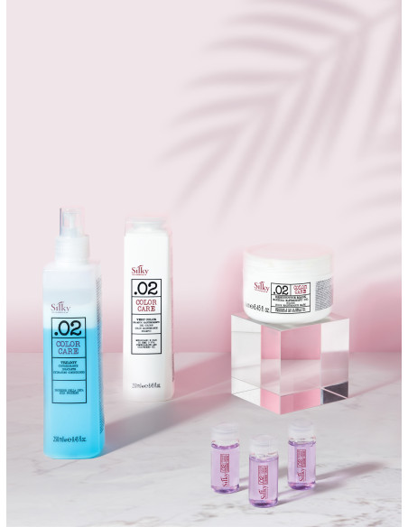 SILKY COLOR CARE-maske til farvet hår, beskytter mod aldring, antioxidant effekt 250 ml