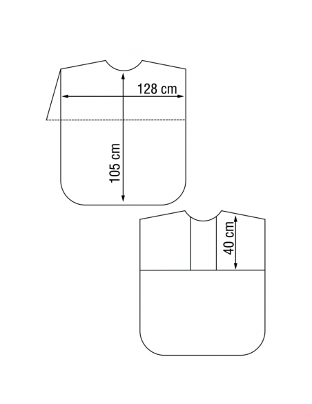 Poly Flex hårklippekappe, trykknaplukning, 126x110 cm, sort