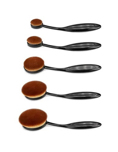 Makeupbørstesæt, syntetiske børster,...